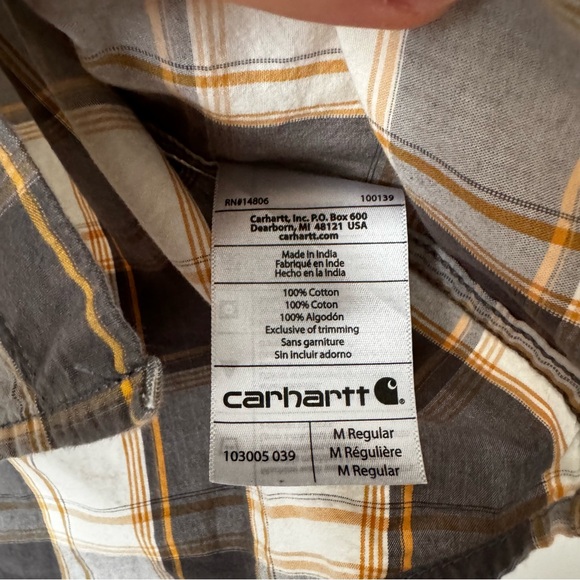 Carhartt Men's Short-Sleeve Button-Down 0325 - Picture 4 of 5